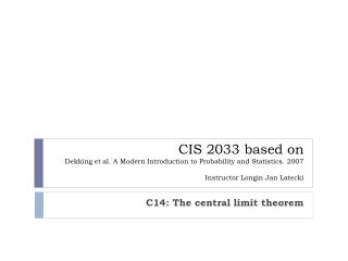 C14: The central limit theorem