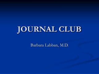 JOURNAL CLUB