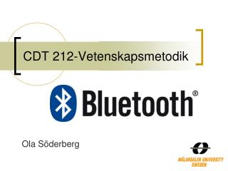 CDT 212-Vetenskapsmetodik