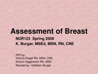 Assessment of Breast