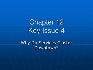 Chapter 12 Key Issue 4