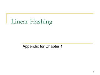 Linear Hashing