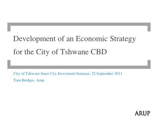 Development of an Economic Strategy for the City of Tshwane CBD