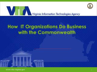 How IT Organizations Do Business with the Commonwealth