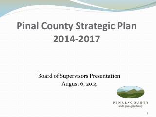Pinal County Strategic Plan 2014-2017