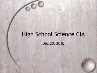 High School Science CIA