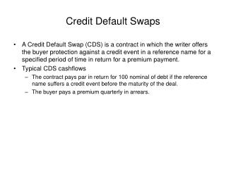 Credit Default Swaps