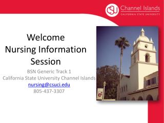 Welcome Nursing Information Session