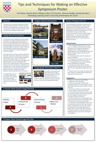 Tips and Techniques for Making an Effective Symposium Poster