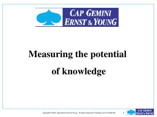 Measuring the potential of knowledge