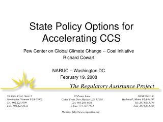 State Policy Options for Accelerating CCS