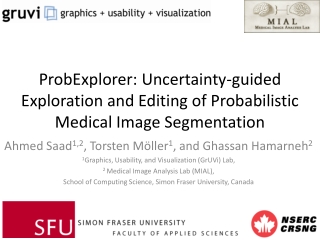 Ahmed Saad 1,2 , Torsten Möller 1 , and Ghassan Hamarneh 2