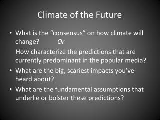 Climate of the Future