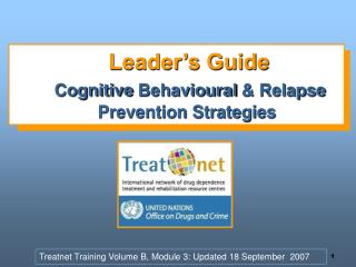 Leader’s Guide Cognitive Behavioural &amp; Relapse Prevention Strategies