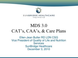 MDS 3.0 CAT’s, CAA’s, &amp; Care Plans