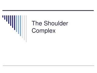 The Shoulder Complex