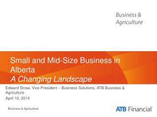 Small and Mid-Size Business in Alberta A Changing Landscape