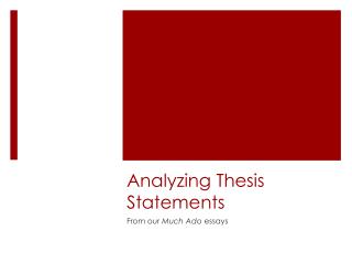 Analyzing Thesis Statements