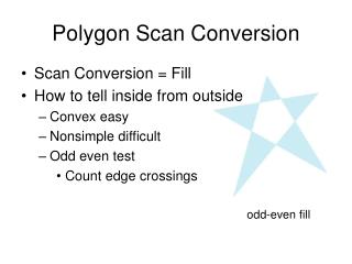 Polygon Scan Conversion