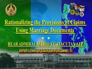 Rationalizing the Provisions of Claims Using Marriage Documents