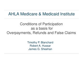 AHLA Medicare &amp; Medicaid Institute