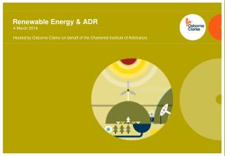 Renewable Energy &amp; ADR