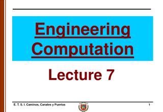 Engineering Computation