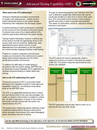 Advanced Testing Capability (ATC)