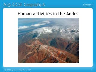 Human activities in the Andes