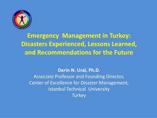 I. Introduction Hazards in Turkey 92 % of the country’s 780,580 km² area is prone to