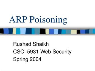 ARP Poisoning