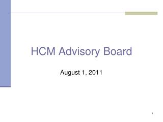 HCM Advisory Board