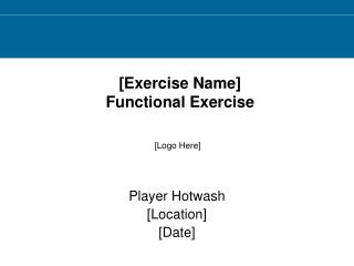 [Exercise Name] Functional Exercise