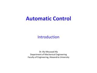 Automatic Control Introduction