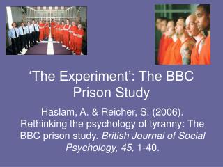 ‘The Experiment’: The BBC Prison Study