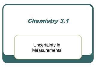 Chemistry 3.1