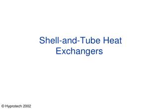 Shell-and-Tube Heat Exchangers