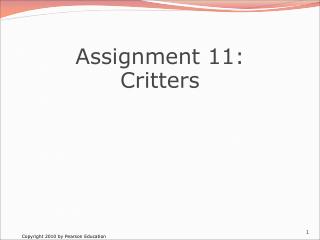 Assignment 11: Critters