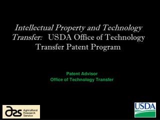 Patent Advisor Office of Technology Transfer