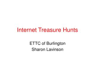 Internet Treasure Hunts