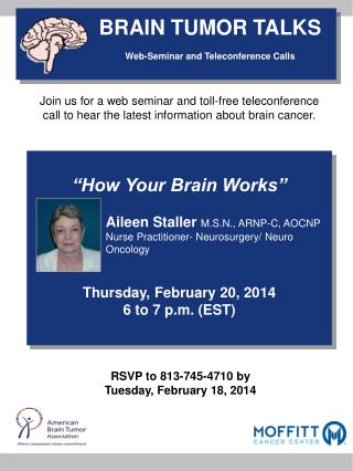 BRAIN TUMOR TALKS Web-Seminar and Teleconference Calls