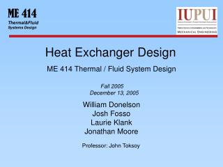 Heat Exchanger Design