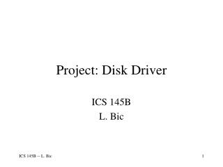 Project: Disk Driver