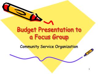 Budget Presentation to a Focus Group