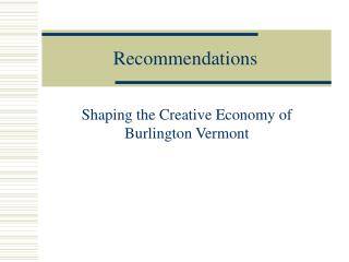 Recommendations