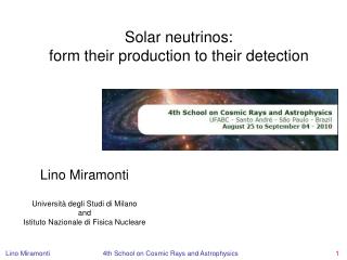 Solar neutrinos: form their production to their detection