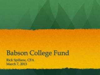 Babson College Fund