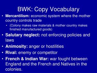 BWK: Copy Vocabulary