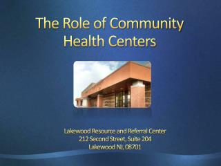 The Role of Community Health Centers