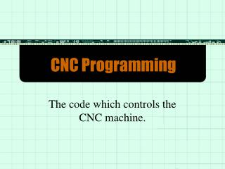 CNC Programming